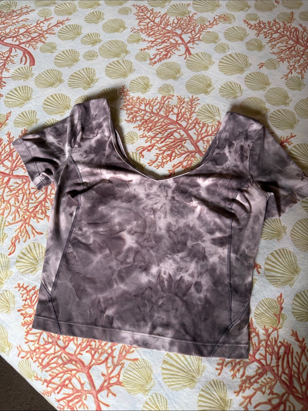 LululemonTie-Dye Scoop Neck Women’s Top - Mauve